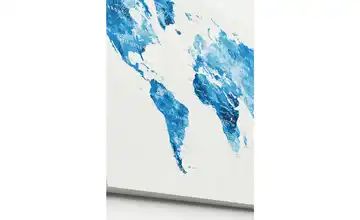 Kunstleinwand Worldmap