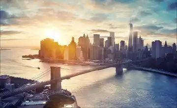  Kunstleinwand  "New York Sun"