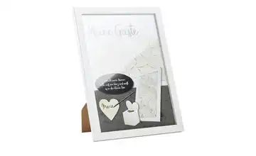 Gästebuch-Rahmen mit Holzherzen Guestbook Hearts