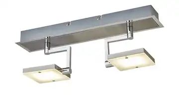 Fischer-Honsel LED- Deckenstrahler, 2-flammig, nickel matt, Köpfe eckig
