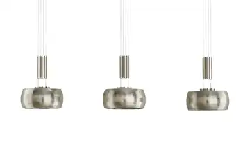 Fischer-Honsel LED-Pendelleuchte, 3-flammig, Schirme Nickel-matt antik