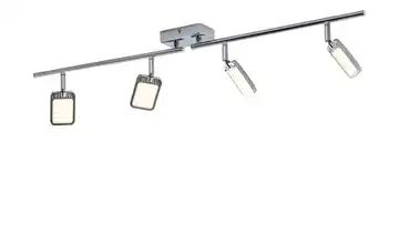Paul Neuhaus LED- Deckenstrahler, 4-flammig, chrom, Kopf eckig
