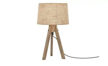 HOME STORY Tischleuchte, 1-flammig, Holzfuß