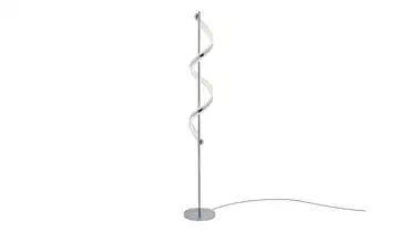 Trio LED-Stehleuchte, chrom, Acryl geschwungen