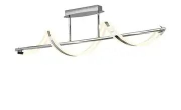Trio LED-Deckenleuchte, chrom, Acryl geschwungen