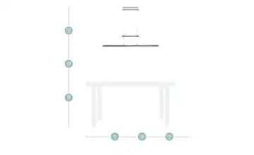 Trio LED-Pendelleuchte, nickel matt mit Dimmer
