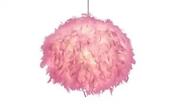 Pendelleuchte, 1-flammig, Federn in Pink