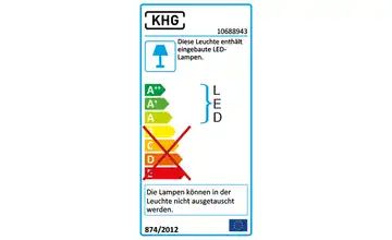 KHG LED-Stehleuchte, nickel-matt