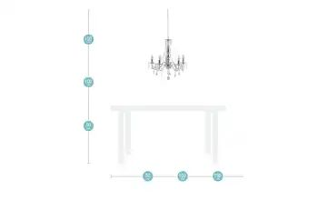 HOME STORY Kronleuchter, 5-flammig, mit Glasbehang