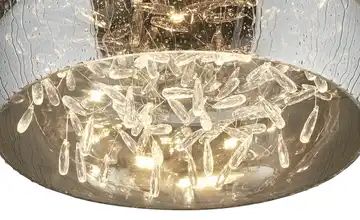 HOME STORY LED-Deckenleuchte, Rauchglas mit Acryltropfen