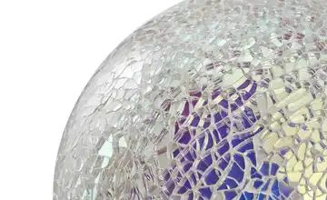 KHG Glas-Tischleuchte, 1-flammig, Mosaik weiß
