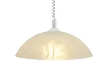 Pendelleuchte, 1-flammig, Glas Alabaster braun