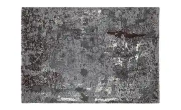 meinTeppich Hochflorteppich Juwel Liray rechteckig 65x130 cm Aubergine / Beige