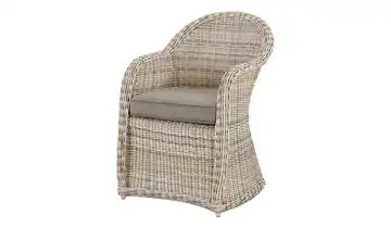a casa mia Polyrattan-Gartensessel Stoff Sylt 3