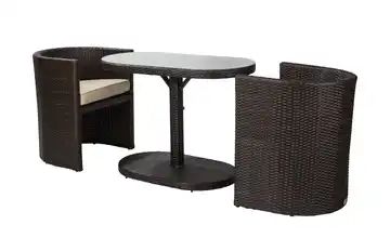 a casa mia Balkon-Set aus Polyrattan Madeira