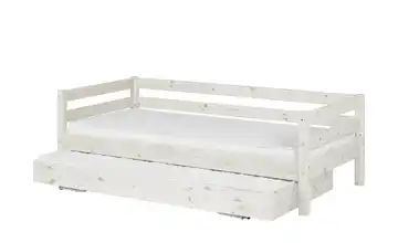 FLEXA Bett mit Ausziehbett 90x190 - weiß - Kiefer Flexa Classic