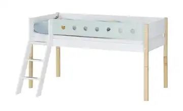 FLEXA Halbhohes Bett 90x200 weiß Flexa White