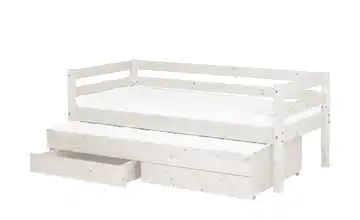FLEXA Bett mit Ausziehbett 90x200 - weiß - Kiefer Flexa