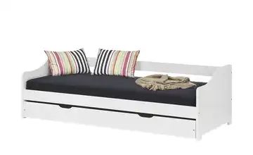 Sofabett mit Gästebett 90x200 - weiß Leonie