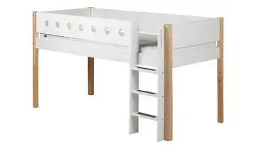 FLEXA Halbhohes Bett 90x200 weiß Flexa White