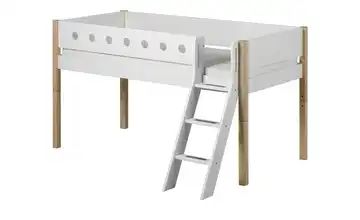 FLEXA Halbhohes Bett 90x200 weiß Flexa White