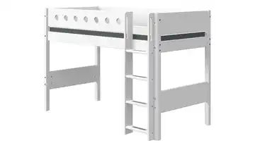 FLEXA Mittelhohes Bett 90x200 weiß Flexa White