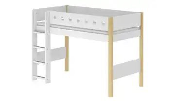 FLEXA Mittelhohes Bett 90x200 weiß Flexa White