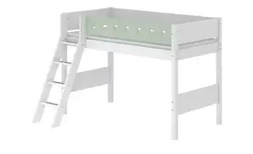 FLEXA Mittelhohes Bett 90x200 weiß Flexa White