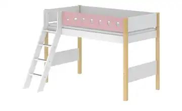 FLEXA Mittelhohes Bett 90x200 weiß Flexa White