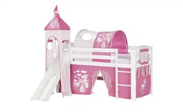 Spielbett mit Rutsche 90x200 weiß Anna