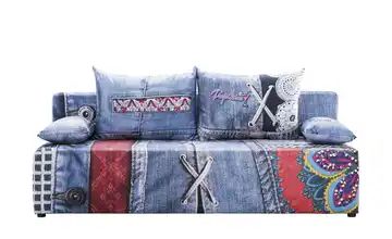 Schlafsofa bunt - Flachgewebe Denny Basic