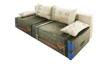 Schlafsofa bunt - Flachgewebe Denny Basic