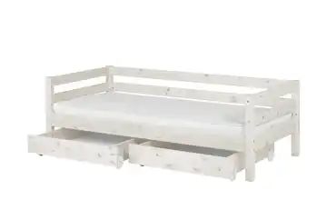 FLEXA Bett mit 2 Schubladen 90x200 - weiß - Kiefer Flexa Classic