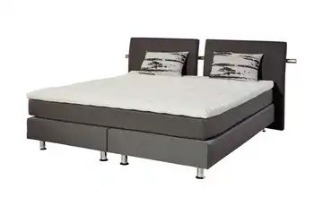 Boxspringbett 140x200 - anthrazit Verho Chrom