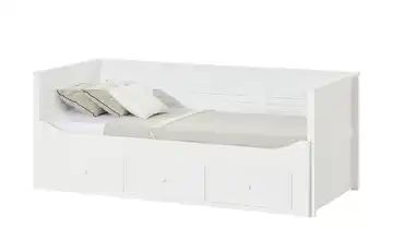 Einzelbett mit Schubkästen 90x200 - weiß Merton Duo