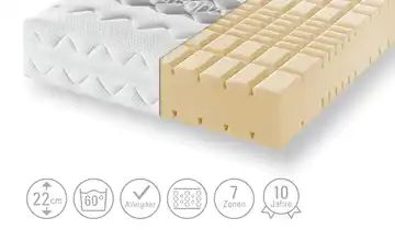 Artone 7-Zonen-Ortho-cel®-Kaltschaumkern-Matratze Plus B KS