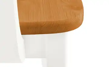 maison bleue Holzstuhl Florian Armlehne Weiß, Braun