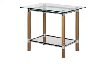 Beistelltisch Holz Chrom Glas Anda