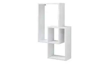 Wandregal 2er-Set Hochglanz weiß Cube