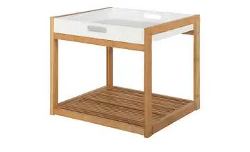 Bambus-Beistelltisch mit Tablett Calare