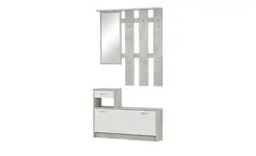 Garderobe Onno Betonoptik, Weiß