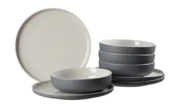 Ritzenhoff & Breker Tafelservice, 8-teilig Jasper Grau, Weiß