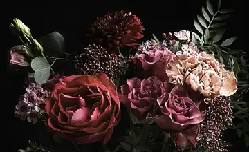 Kunstleinwand 80x60 cm "Baroque Flowers III"
