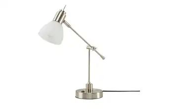KHG Tischleuchte, 1-flammig, nickel matt, Glas Alabaster