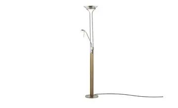 HOME STORY Deckenfluter, 2-flammig, Nickel-matt/Eiche