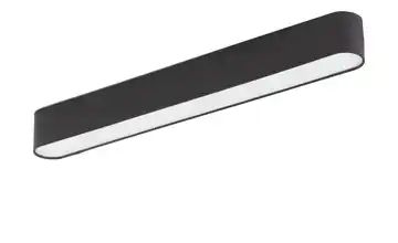 LED-Deckenleuchte, 1-flammig, Stoffschirm schwarz