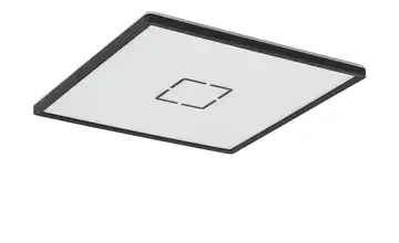  LED-Deckenleuchte, schwarz mit Hintergrundbeleuchtung 