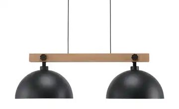 Pendelleuchte, 2-flammig, Metall / Eiche