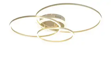 Meisterleuchten LED-Deckenleuchte, 3 Ringe, alufarben
