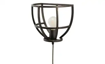 Wandleuchte, 1-flammig, Metall schwarz